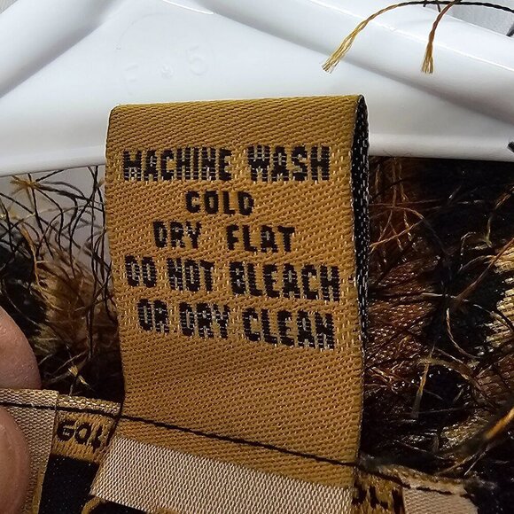 Vintage CDW Blouse Brown Tiger Stripe Eyelash Retro Grunge Sheer Retro XL - Picture 10 of 11